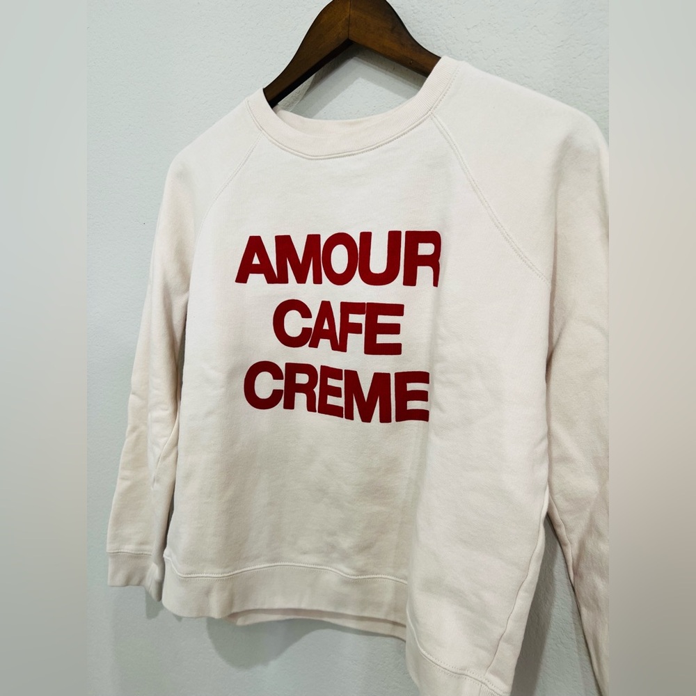 Sézane Amour Cafe Creme Sweatshirt - Picture 7 of 9